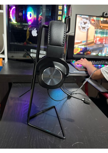 Kulak Üstü Oyuncu Kulaklık Standı , Kulaklık Tutucu- Yarı Mat Siyah indirimleri