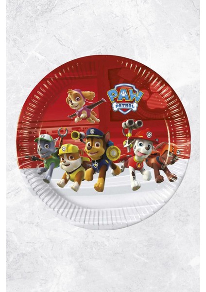 Paw Patrol Konsept Karton Tabak 8 Li Paket Lisanlı Paw Patrol Konsept Doğum Günü Tabağı