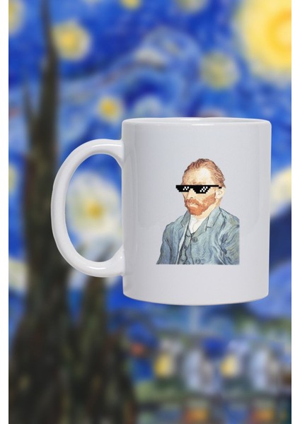 Van Gogh-Thug Life Tasarımlı Seramik Kupa