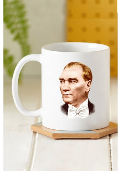 Mustafa Kemal Atatürk Baskılı Porselen Kupa