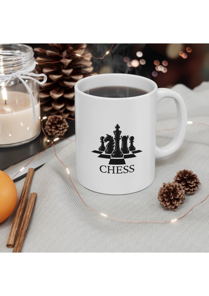 Satranç "chess" Temalı Baskılı Kupa Bardak