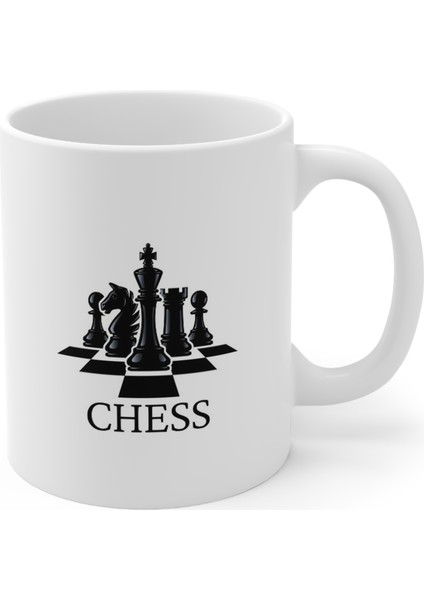 Satranç "chess" Temalı Baskılı Kupa Bardak