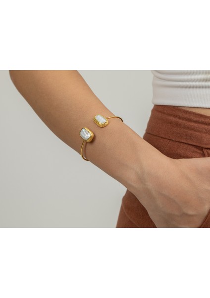 Doğal Incili Ayarlanabilir Minimalist Bileklik modelleri