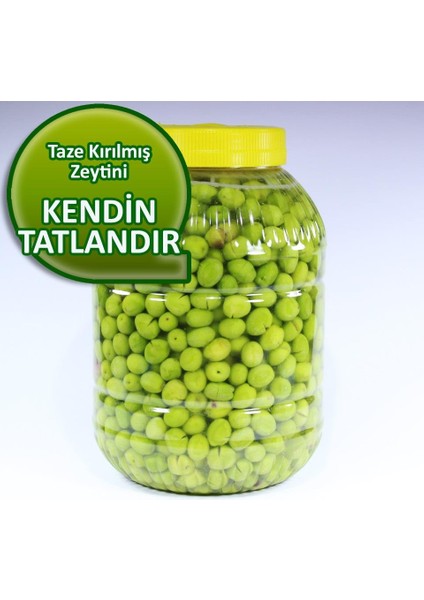 Kendin Tatlandır Ham Yeşil Zeytin Küçük Çekirdekli 3 kg