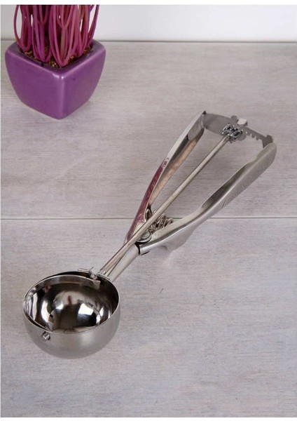 Dondurma ve Helva Kaşığı Kepçesi Paslanmaz Çelik Büyük Boy 5 cm