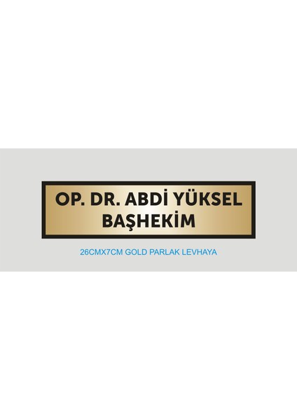 Doktor Odası Kapı Isimliği Aliminyum Parlak Metale Baskı ,kişiye Özel Isim Baskı , Doktor Isimliği