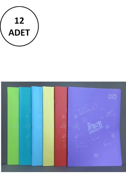 Defter Eco Back A5 80 Yaprak Pp Kapak 12 Adet