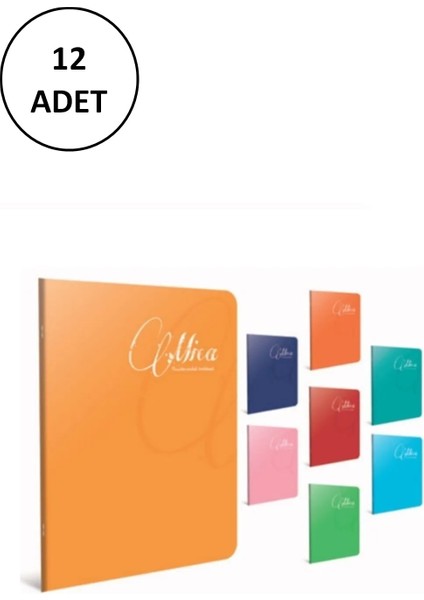 Mica A4 Tel Dikişli Pp Kapak Defter 80 Yaprak Kareli 12'li Paket