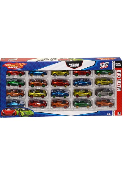 Toy-35 Toysan, Speed Racer 20'li Metal Araba Seti
