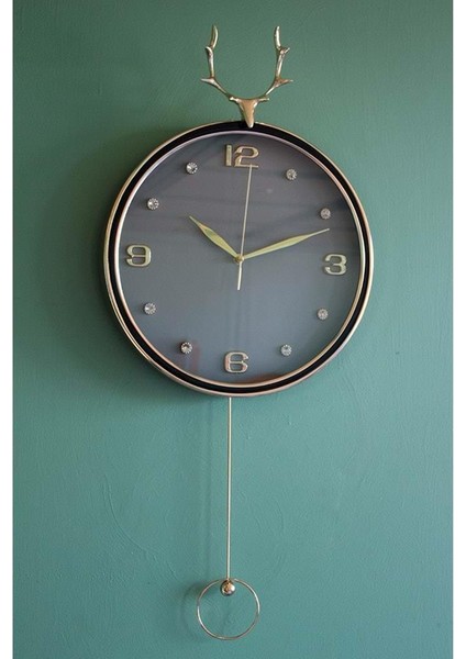 Nonni Geyikli Sarkaçlı Duvar Saati ALK1582 Dekoratif Hediyelik