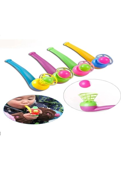 Saksafon Top Üfleme Oyunu Neşeli Eğlenceli Nostaljik Renkli Pipo Şeklinde 5 Adet Nefes Egzersizi modelleri