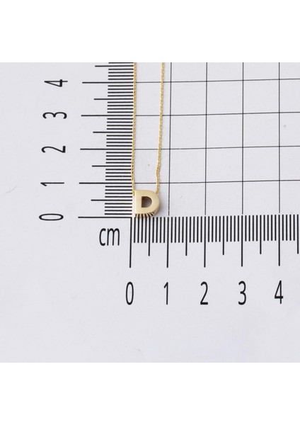 D Harfi 14 Ayar Altın Taşsız Minimal Harf Kolye indirimleri