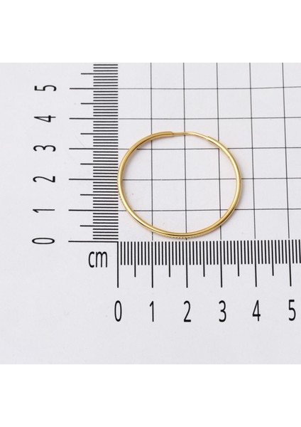 Altın Halka Küpe 14 Ayar 3,5 Cm. Çaplı indirimleri