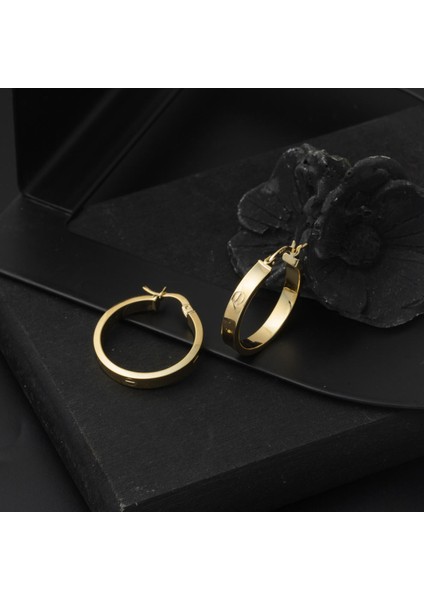 Kartiyer 14 Ayar Altın 3 Cm. Çaplı Halka Küpe fırsatları