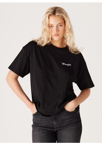 Bisiklet Yaka Siyah Kadın T-Shirt W7R9EE001-SIYAH fiyatları