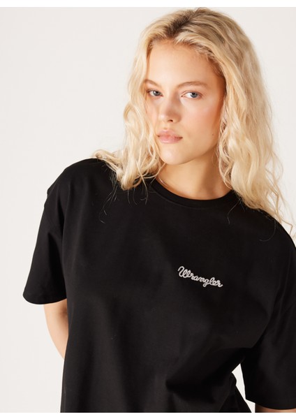 Bisiklet Yaka Siyah Kadın T-Shirt W7R9EE001-SIYAH fırsatları