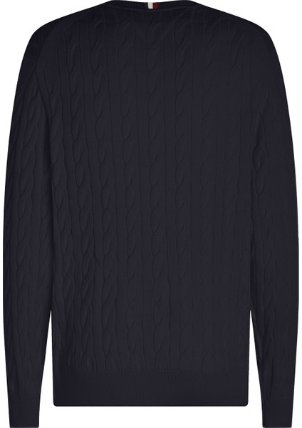 Bisiklet Yaka Slim Fit Mavi Erkek Kazak MW0MW33132DW5 indirimleri