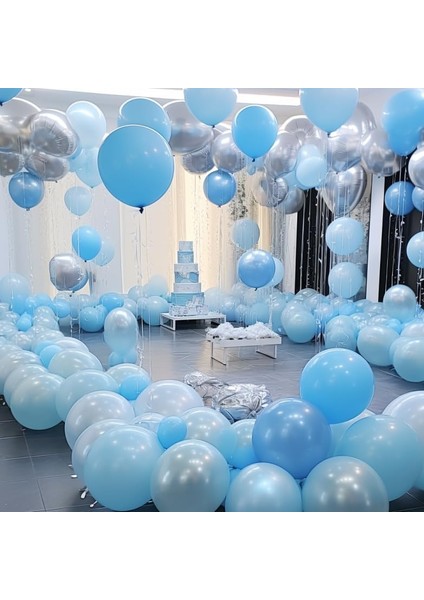 Renkli Metalik Balon 10 Adet Lateks Parti Konsept Temalı Parlak Helyum Doğum Günü Balon