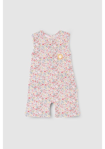 Bambu Çiçek Desenli Kolsuz Şort Tulum fiyatları