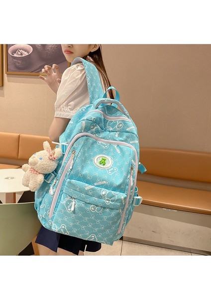 Ilkbahar ve Yaz Trendy Sırt Büyük Kapasiteli Su Geçirmez Öğrenci Okul Kişiselleştirilmiş Rahat Naylon Sırt Çantası (Yurt Dışından) fırsatları