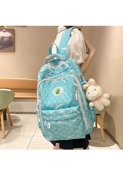 Ilkbahar ve Yaz Trendy Sırt Büyük Kapasiteli Su Geçirmez Öğrenci Okul Kişiselleştirilmiş Rahat Naylon Sırt Çantası (Yurt Dışından) indirimleri