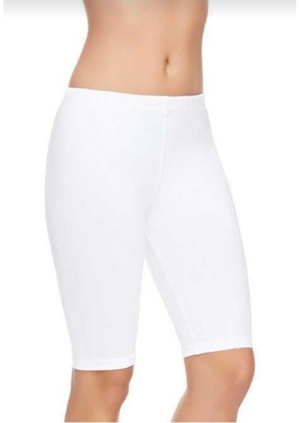 2103 Bayan Modal Elastan Kısa Tayt Tekli