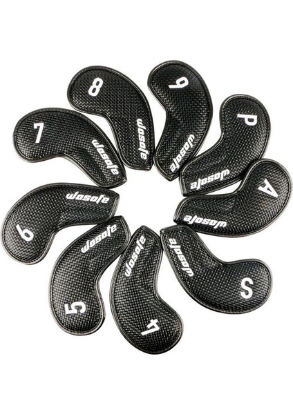 9 Adet Golf Demir Kafa Kapakları Set Golf Kulübü Kafa Kapağı Golfçü Ekipmanı Siyah Dokuma Dokusu (Yurt Dışından) fiyatları