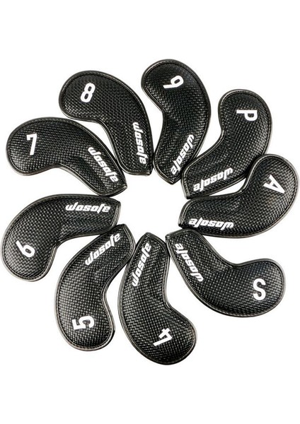 9 Adet Golf Demir Kafa Kapakları Set Golf Kulübü Kafa Kapağı Golfçü Ekipmanı Siyah Dokuma Dokusu (Yurt Dışından) fırsatları