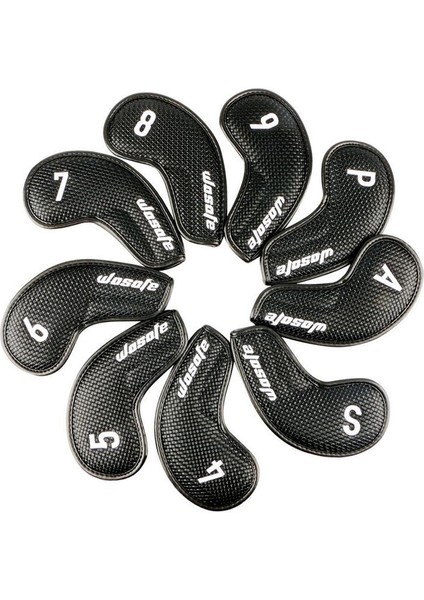 9 Adet Golf Demir Kafa Kapakları Set Golf Kulübü Kafa Kapağı Golfçü Ekipmanı Siyah Dokuma Dokusu (Yurt Dışından) indirimleri
