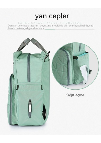 Moda Çok Fonksiyonlu Büyük Kapasiteli Su Geçirmez ve Makinede Yıkanabilir Anne Sırt Anne ve Bebek Gezi Çantası (Yurt Dışından) fırsatları