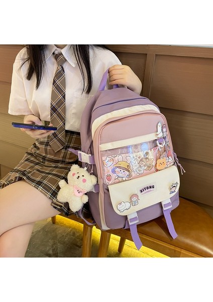 Okul Kadın Üniversite Öğrencisi Sırt Ya Uygun ve Sevimli Ortaokul Öğrencisi Ilkokul Öğrencisi Üçüncü Ila Altıncı Sınıf Sırt Çantası (Yurt Dışından) fırsatları