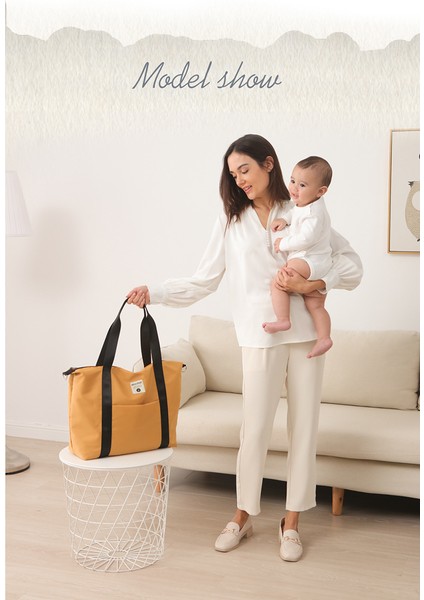 Çok Fonksiyonlu Crossbody Tek Omuz Büyük Kapasiteli Mumya Su Geçirmez Anne ve Bebek Taşınabilir Bebek Bekleyen Anne Çantası (Yurt Dışından)