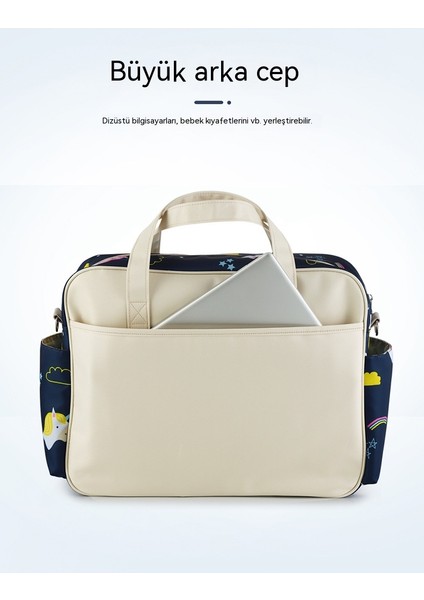 Su Geçirmez Naylon Baskılı Omuz Anne Crossbody El Anne ve Bebek Büyük Kapasiteli Anne Çantası (Yurt Dışından) modelleri