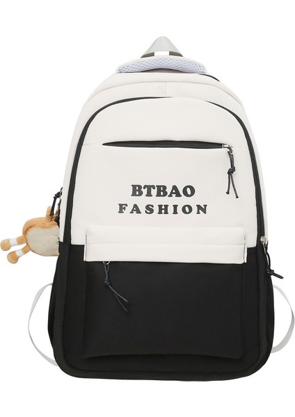 Omuz Rahat Kadın Bahar Sırt Lise Kampüsü Büyük Kapasite Azaltma Ultra Hafif Okul Çantası (Yurt Dışından)