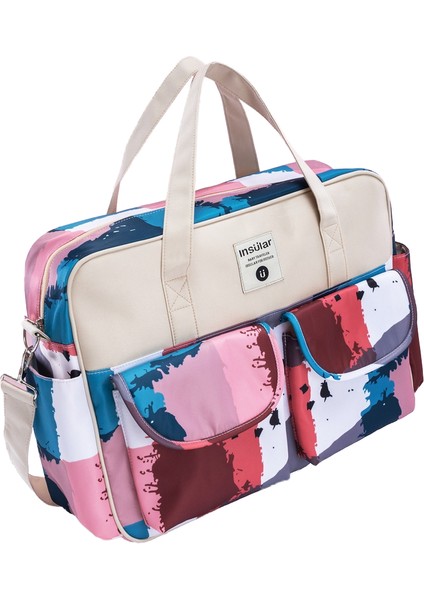 Moda Tek Omuz Çapraz Omuz Taşınabilir Mumya Su Geçirmez Büyük Kapasiteli Çok Fonksiyonlu Anne ve Bebek Çıkış Çantası (Yurt Dışından)