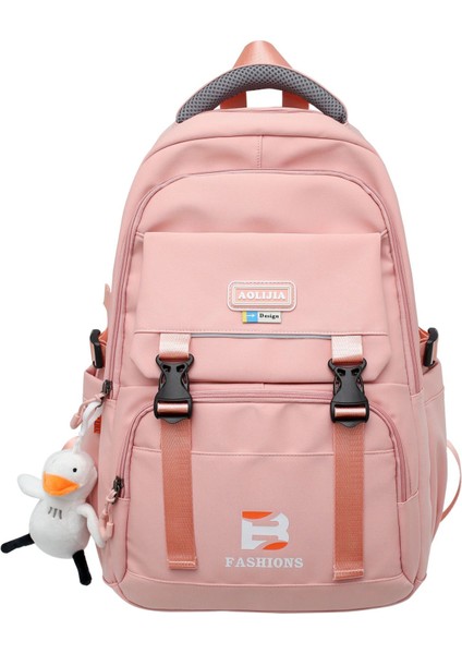 Üç Ila Altıncı Sınıflardaki Ilkokul Kızları Için Okul Orta ve Lise Öğrencileri Için Geniş Kapasiteli Çok Katmanlı Düz Renkli Sırt Çantası (Yurt Dışından)