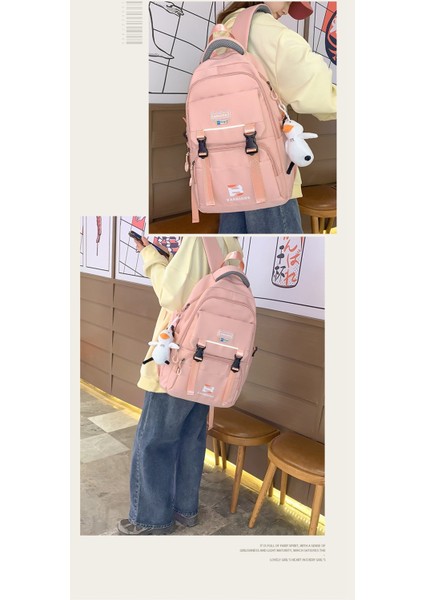 Üç Ila Altıncı Sınıflardaki Ilkokul Kızları Için Okul Orta ve Lise Öğrencileri Için Geniş Kapasiteli Çok Katmanlı Düz Renkli Sırt Çantası (Yurt Dışından) fiyatları