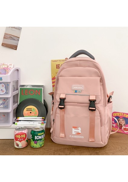 Üç Ila Altıncı Sınıflardaki Ilkokul Kızları Için Okul Orta ve Lise Öğrencileri Için Geniş Kapasiteli Çok Katmanlı Düz Renkli Sırt Çantası (Yurt Dışından) modelleri