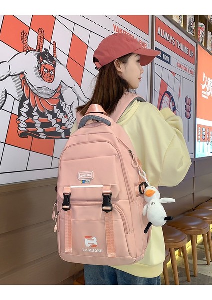 Üç Ila Altıncı Sınıflardaki Ilkokul Kızları Için Okul Orta ve Lise Öğrencileri Için Geniş Kapasiteli Çok Katmanlı Düz Renkli Sırt Çantası (Yurt Dışından) fırsatları