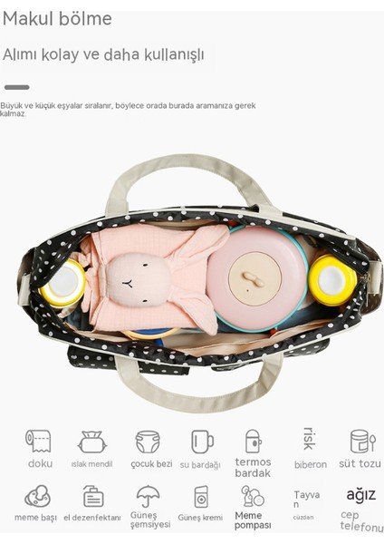 Su Geçirmez Çok Fonksiyonlu Büyük Kapasiteli Çapraz Vücut Omuz Mumya Moda Anne ve Bebek Taşınabilir Doğum Çantası (Yurt Dışından)