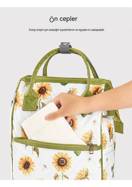 Su Geçirmez Büyük Kapasiteli Sırt Mumya Çok Fonksiyonlu Anne ve Bebek Gezisi Sırt El Tipi Anne Çantası (Yurt Dışından) modelleri