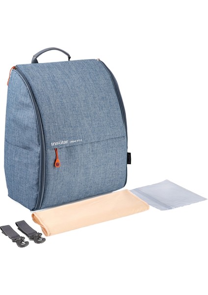 Basit Çift Omuz Çok Fonksiyonlu Polyester Anne Sırt Büyük Kapasiteli Anne ve Bebek Gezi Sırt Çantası (Yurt Dışından)