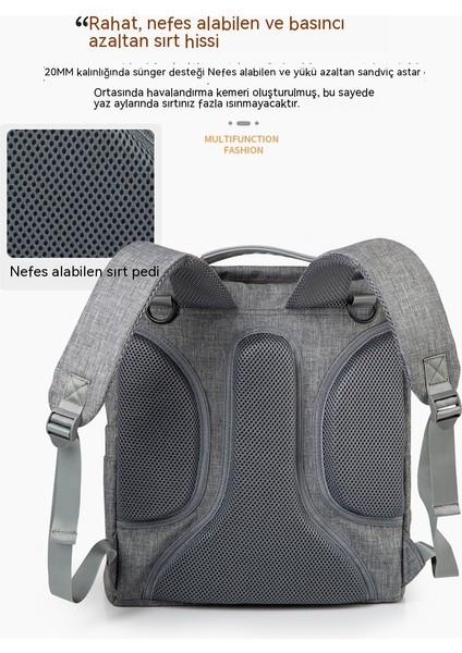 Basit Çift Omuz Çok Fonksiyonlu Polyester Anne Sırt Büyük Kapasiteli Anne ve Bebek Gezi Sırt Çantası (Yurt Dışından) modelleri