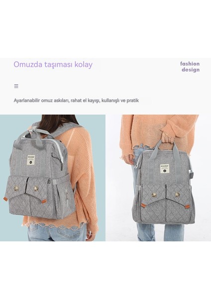 Anne Bebek Çok Fonksiyonlu Su Geçirmez Anne Sırt Anne ve Bebek Gezi Anne Hamile Kadın Bebek Çantası (Yurt Dışından) fiyatları