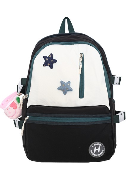 Geniş Kapasiteli Zıt Renkli ve Çok Yönlü Ortaokul Kızları Için Okul Üniversite Öğrencileri Için Niş Sırt Ya Uygun ve Sade Çantası (Yurt Dışından)