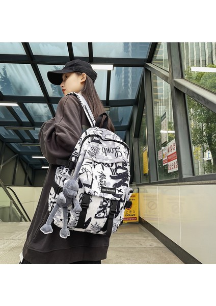 Kadın Için Okul Kişiselleştirilmiş Kamuflaj Graffiti Çiftler Sırt Erkekler Için Büyük Kapasiteli Öğrenci Sırt Çantası (Yurt Dışından) modelleri