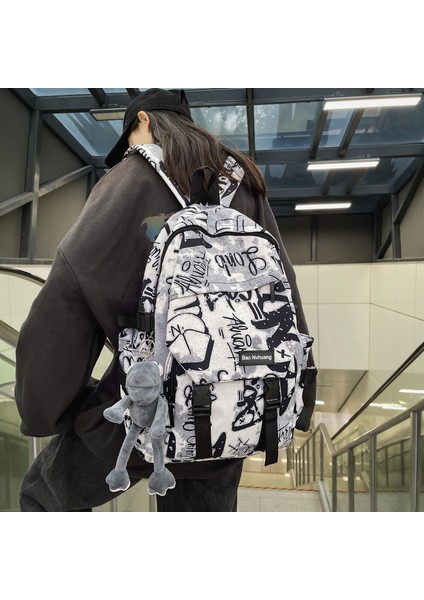 Kadın Için Okul Kişiselleştirilmiş Kamuflaj Graffiti Çiftler Sırt Erkekler Için Büyük Kapasiteli Öğrenci Sırt Çantası (Yurt Dışından) fırsatları