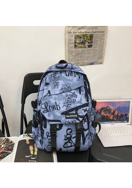 Kadın Için Okul Kişiselleştirilmiş Kamuflaj Graffiti Çiftler Sırt Erkekler Için Büyük Kapasiteli Öğrenci Sırt Çantası (Yurt Dışından) fiyatları