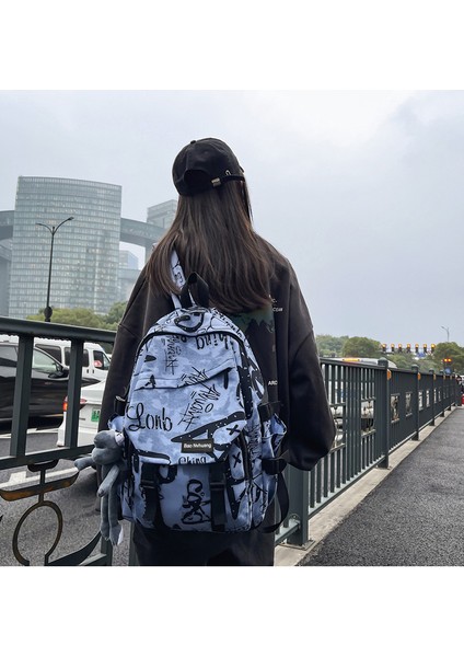 Kadın Için Okul Kişiselleştirilmiş Kamuflaj Graffiti Çiftler Sırt Erkekler Için Büyük Kapasiteli Öğrenci Sırt Çantası (Yurt Dışından) fırsatları