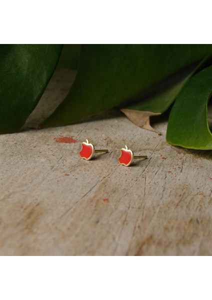 14K Altın Elma Küpe modelleri